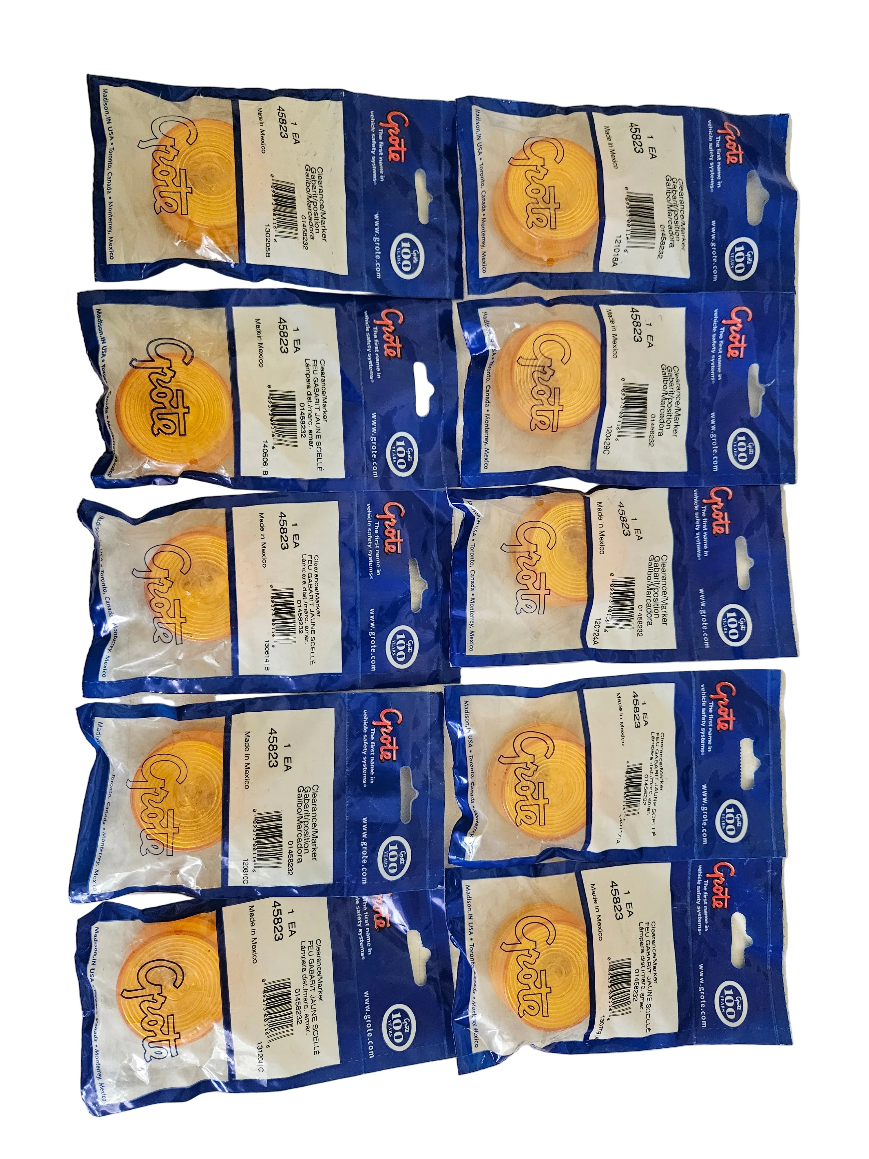 Grote 45823 2" amber Clearance Marker Lights (10pk)